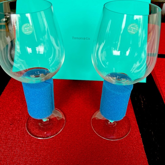 Tiffany Dining Tiffany Co Red Wine Glasses Poshmark